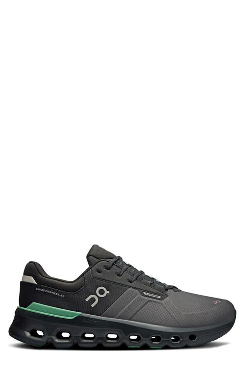 On Breathable Waterproof Cloudrunner Sneakers In Black