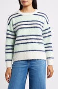 CITY BLUES Stripe Crewneck Sweater