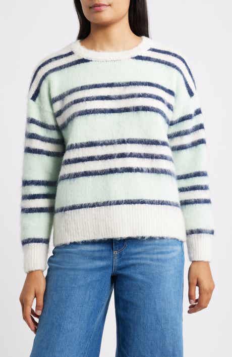 CITY BLUES Stripe Crewneck Sweater
