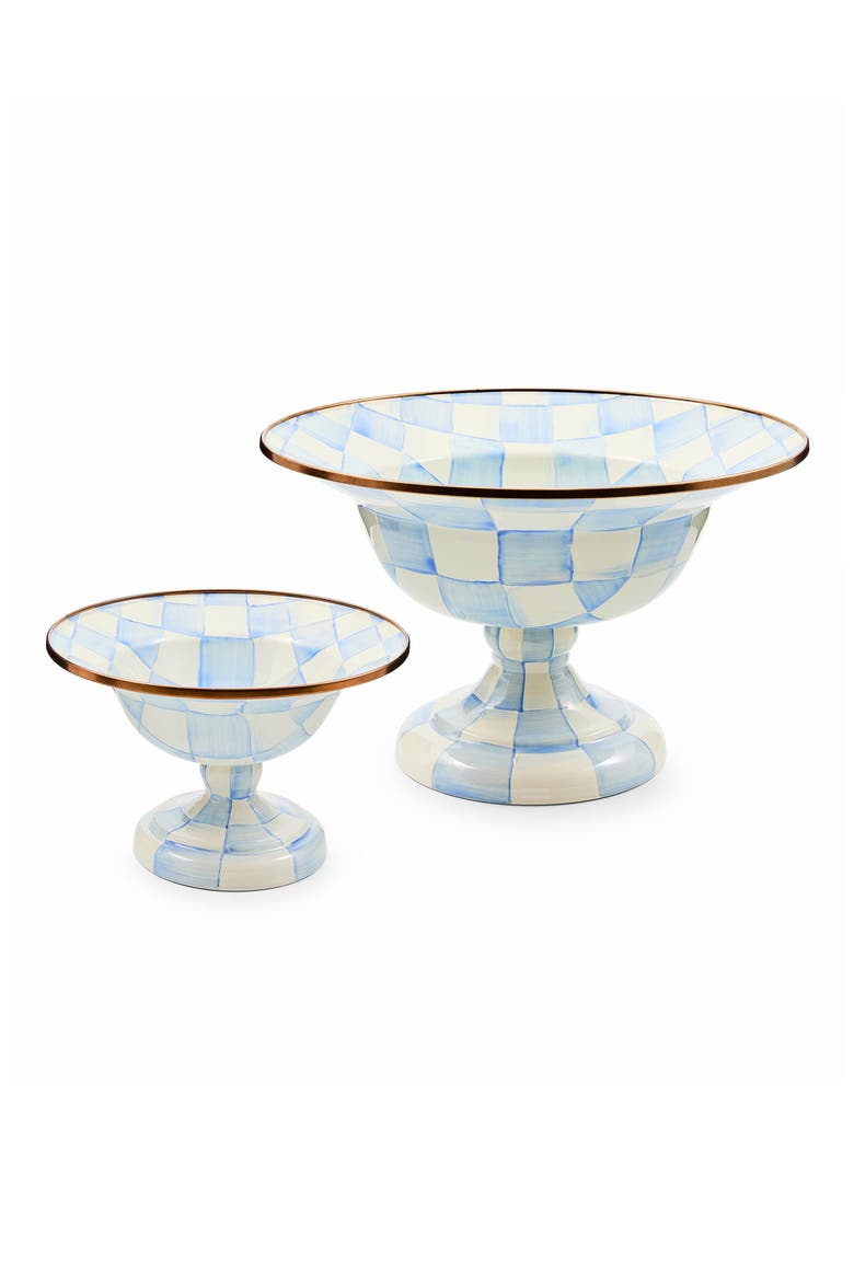 Sky Check Small Compote Bowl, Alternate, color, SKY CHECK