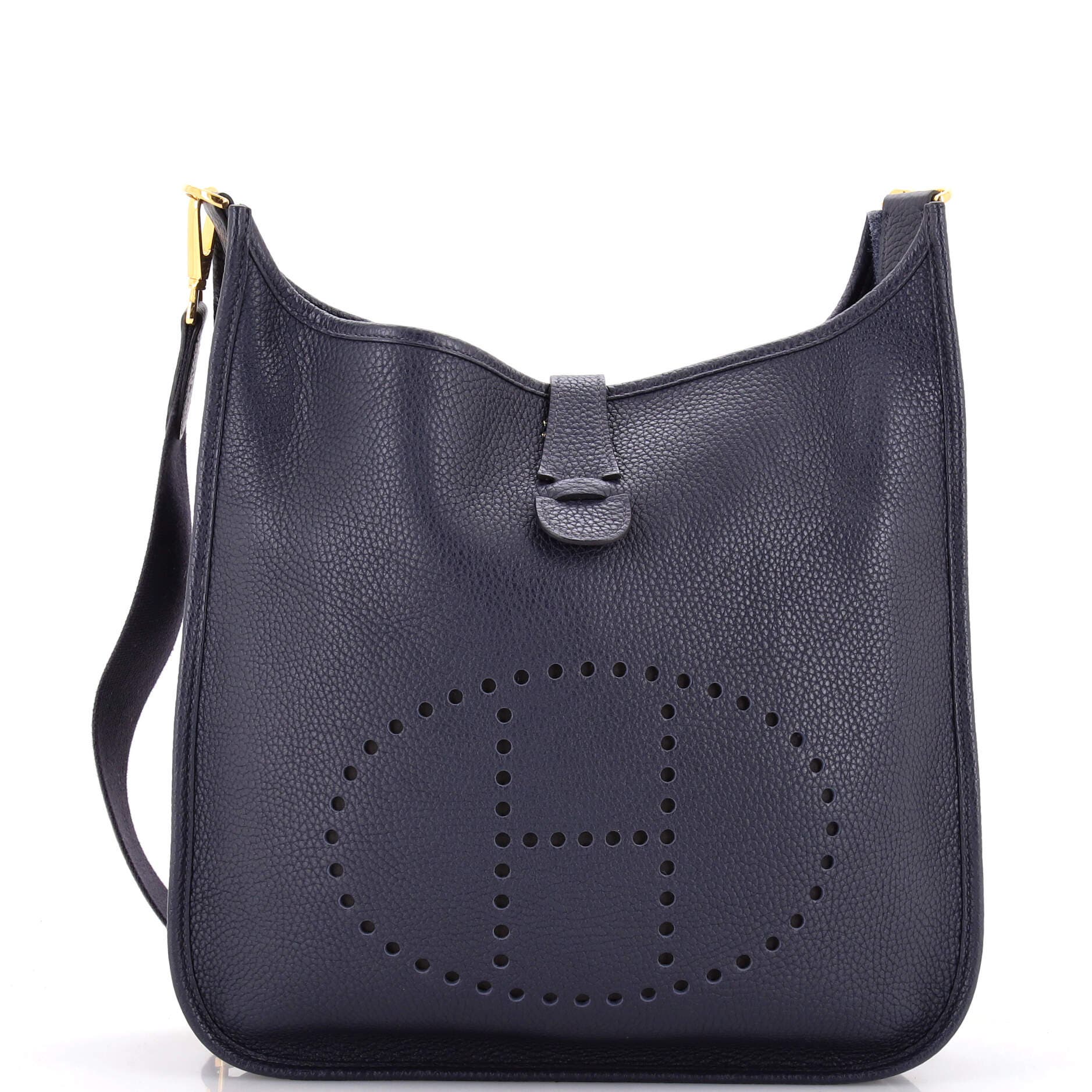 Pre-Owned Hermes Evelyne Bag Gen III Clemence GM, Main, color, Bleu Nuit