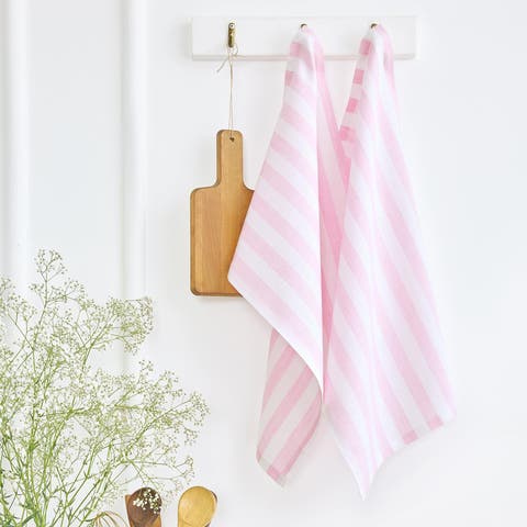 Linen Kitchen Towels - Sorrento Stripe