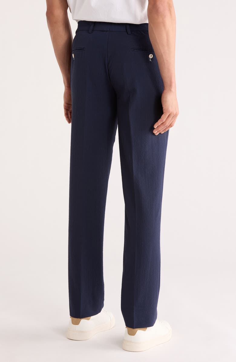 Scotch & Soda Seersucker Stretch Suit Separate Pants, Alternate, color, Navy