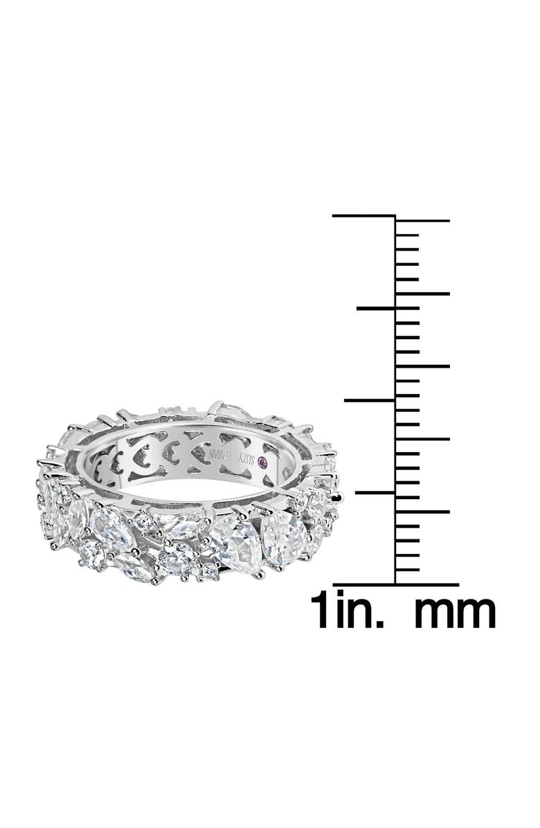 SUZY LEVIAN Sterling Silver CZ Eternity Band, Alternate, color, White