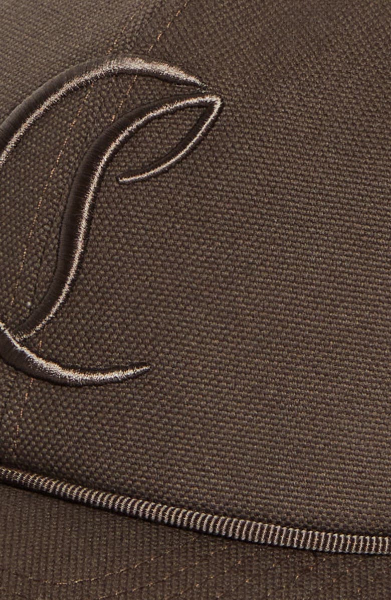Christian Louboutin Mooncrest Adjustable Canvas Baseball Cap, Alternate, color, Silex