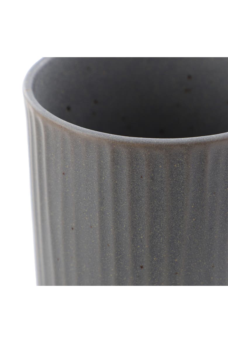 Evening Stroll 4 Piece 19 Ounce Stoneware Ribbed Mug Set, Alternate, color, Grey