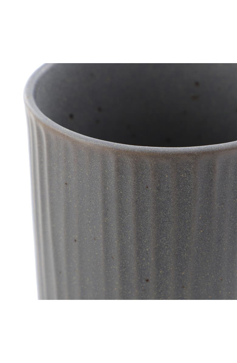 Gibson Home Evening Stroll 4 Piece 19 Ounce Stoneware Ribbed Mug Set, Alternate, color, Grey