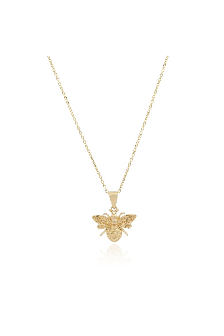 Gold Bee Necklace, Main, color, Yellow Gold