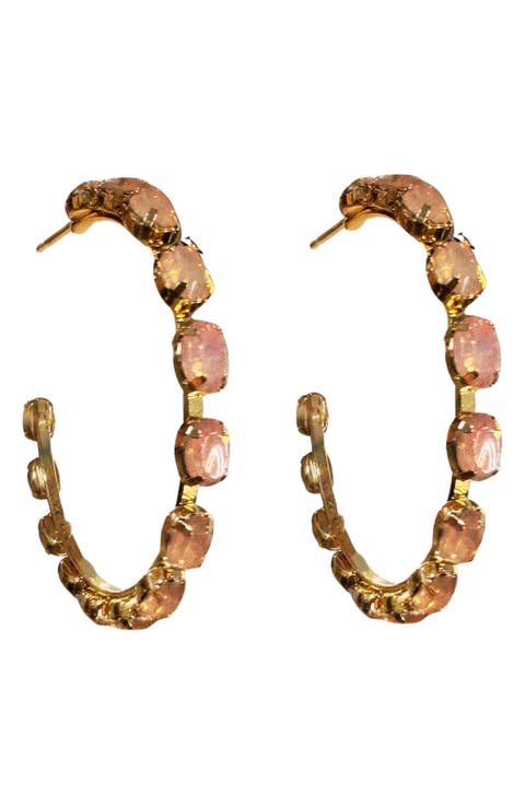 Crystal Hoop Earrings