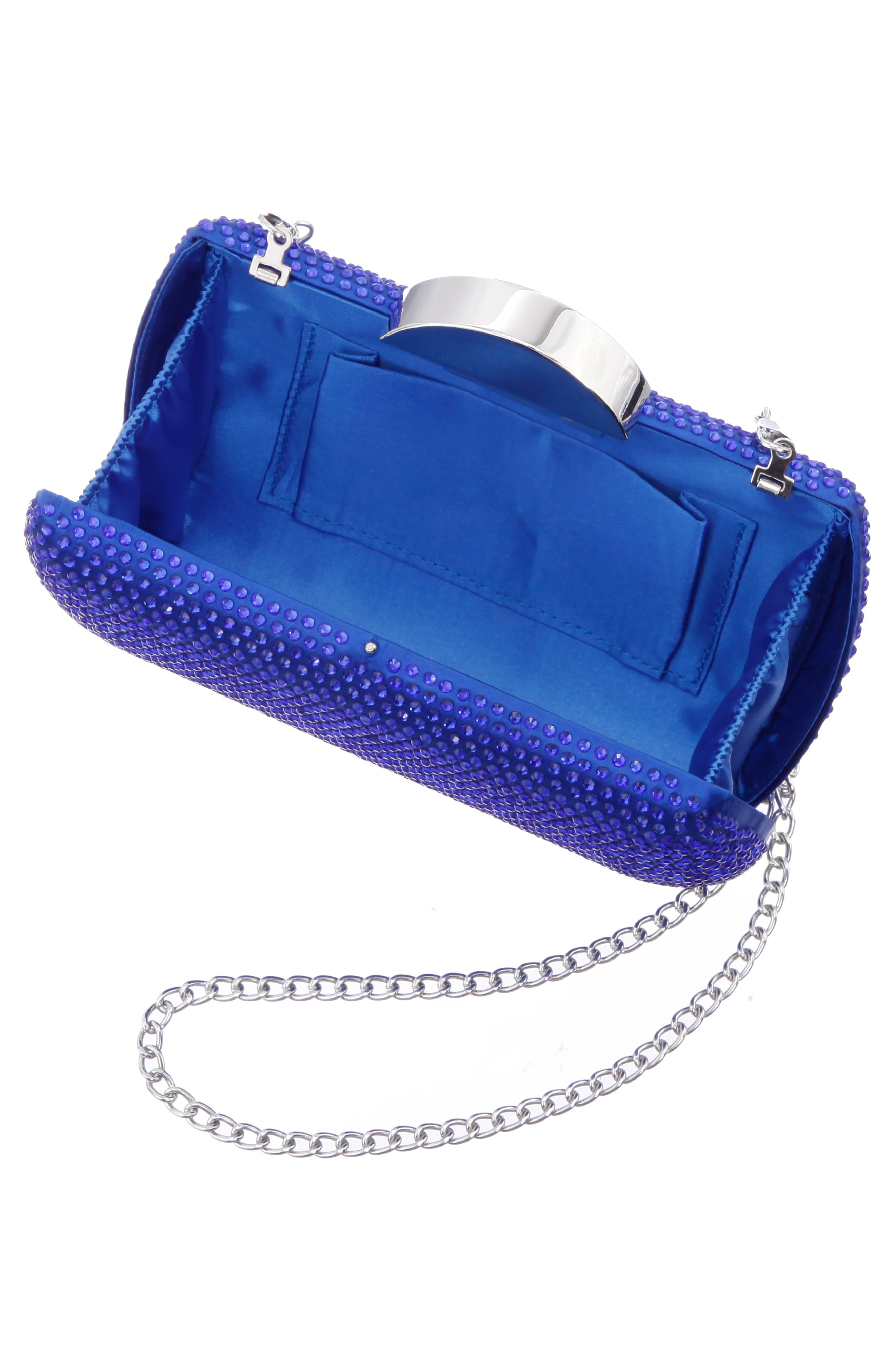 Pacey Crystal Minaudière, Alternate, color, ELECTRIC BLUE