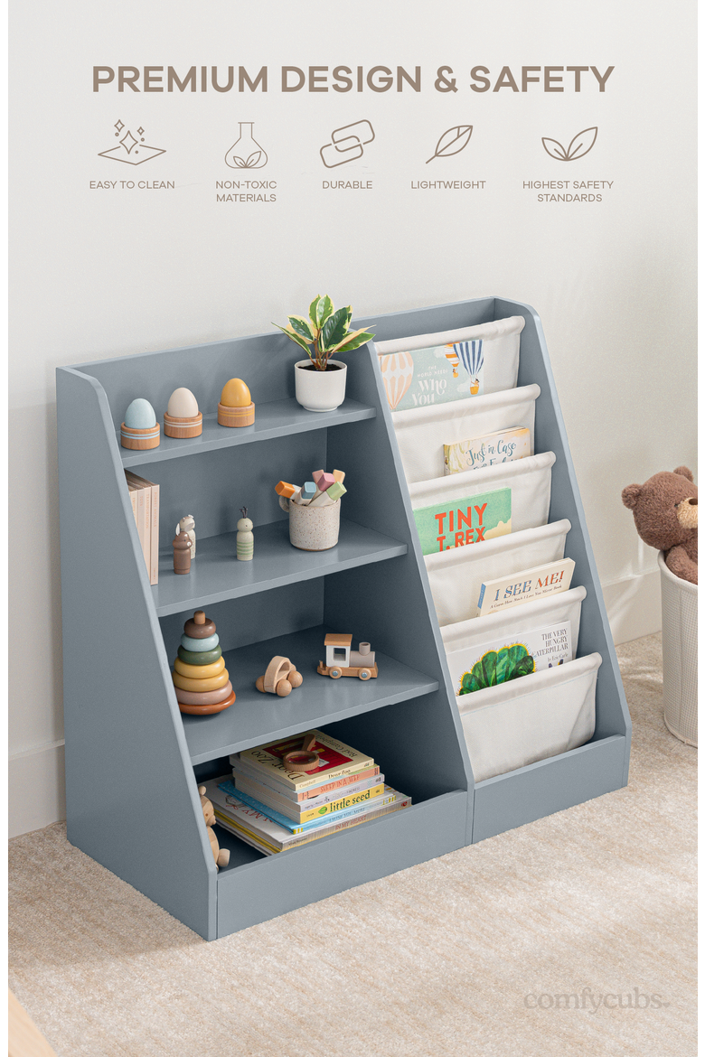Kids Bookshelf, Alternate, color, Pacific Blue