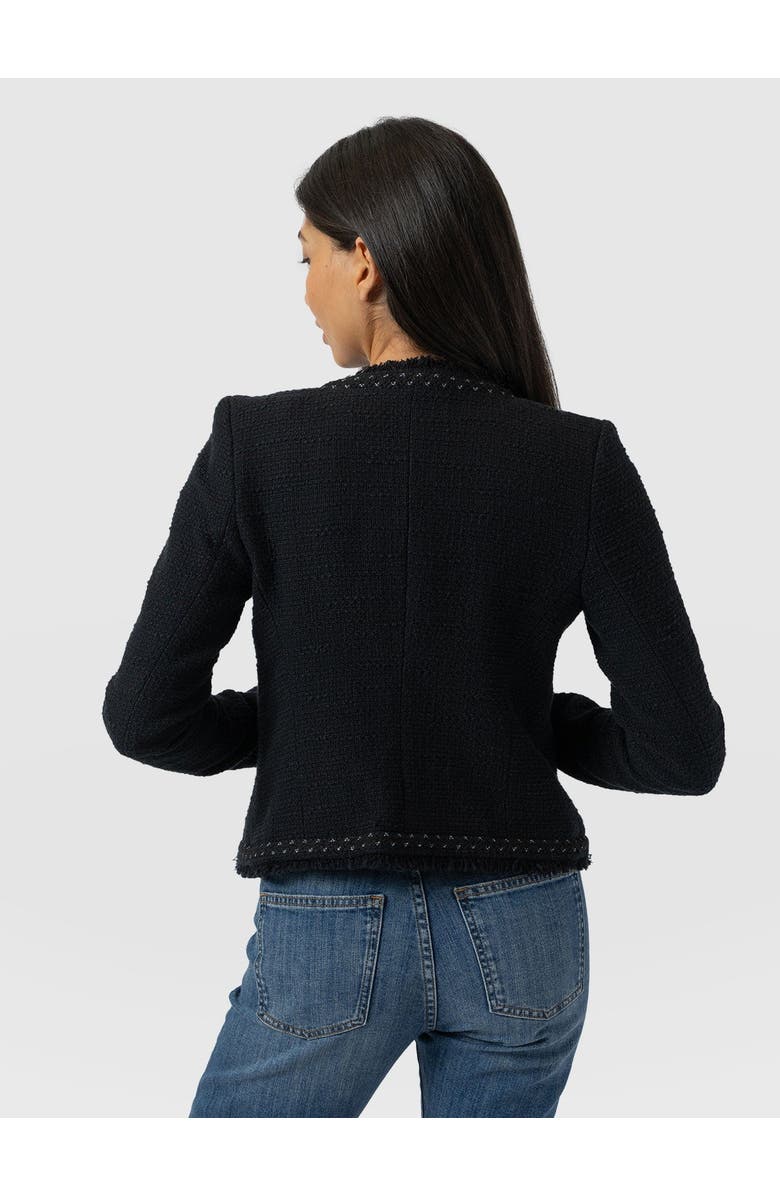 Saint + Sofia Rayner Jacket, Alternate, color, Black Bouclé