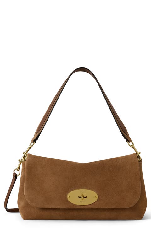 Delilah Suede Flap Shoulder Bag
