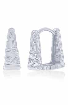 SIMONA Textured Square Hoop Earrings