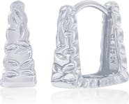SIMONA Textured Square Hoop Earrings