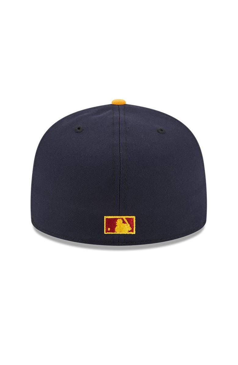 New Era Men's New Era Navy/Gold Los Angeles Dodgers 60th Anniversary Primary Logo 59FIFTY Fitted Hat, Alternate, color, 