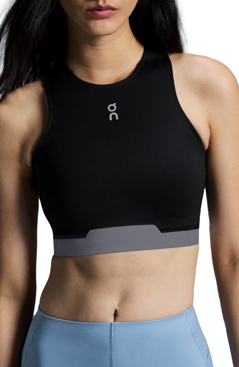 On Train Sports Bra, Main, color, Black