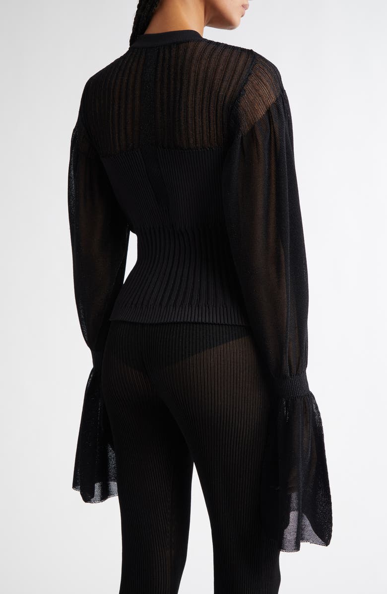 CFCL Lucent Marie Glitter Fluted Sleeve Knit Top, Alternate, color, 