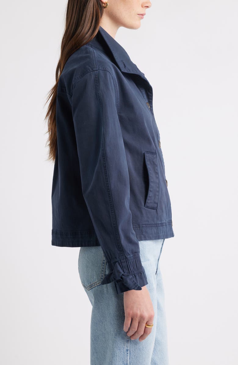 Caslon<sup>®</sup> Cotton Stretch Twill Swing Jacket, Alternate, color, Navy Still