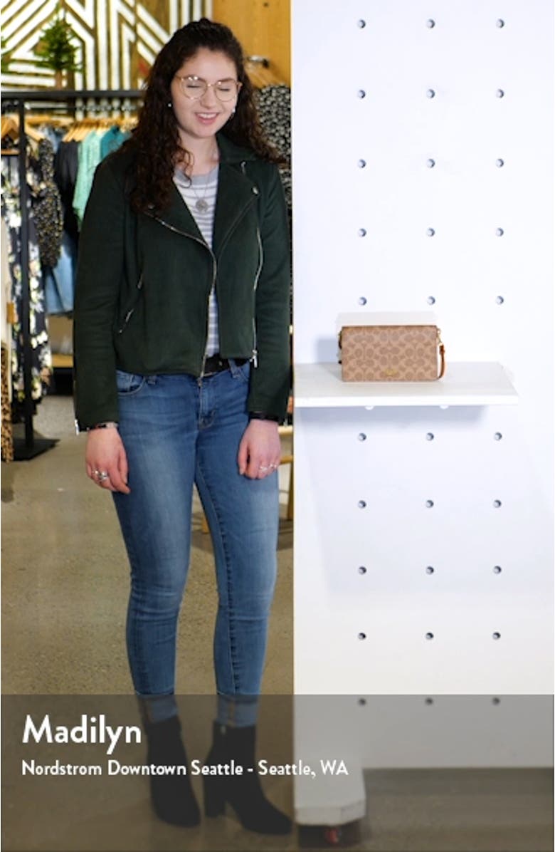 Hayden Signature Canvas & Leather Foldover Convertible Crossbody Bag, sales video thumbnail