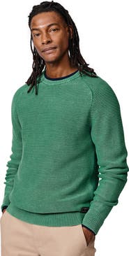 Aubin Saxilby Tuck Stitch Crew Neck Jumper