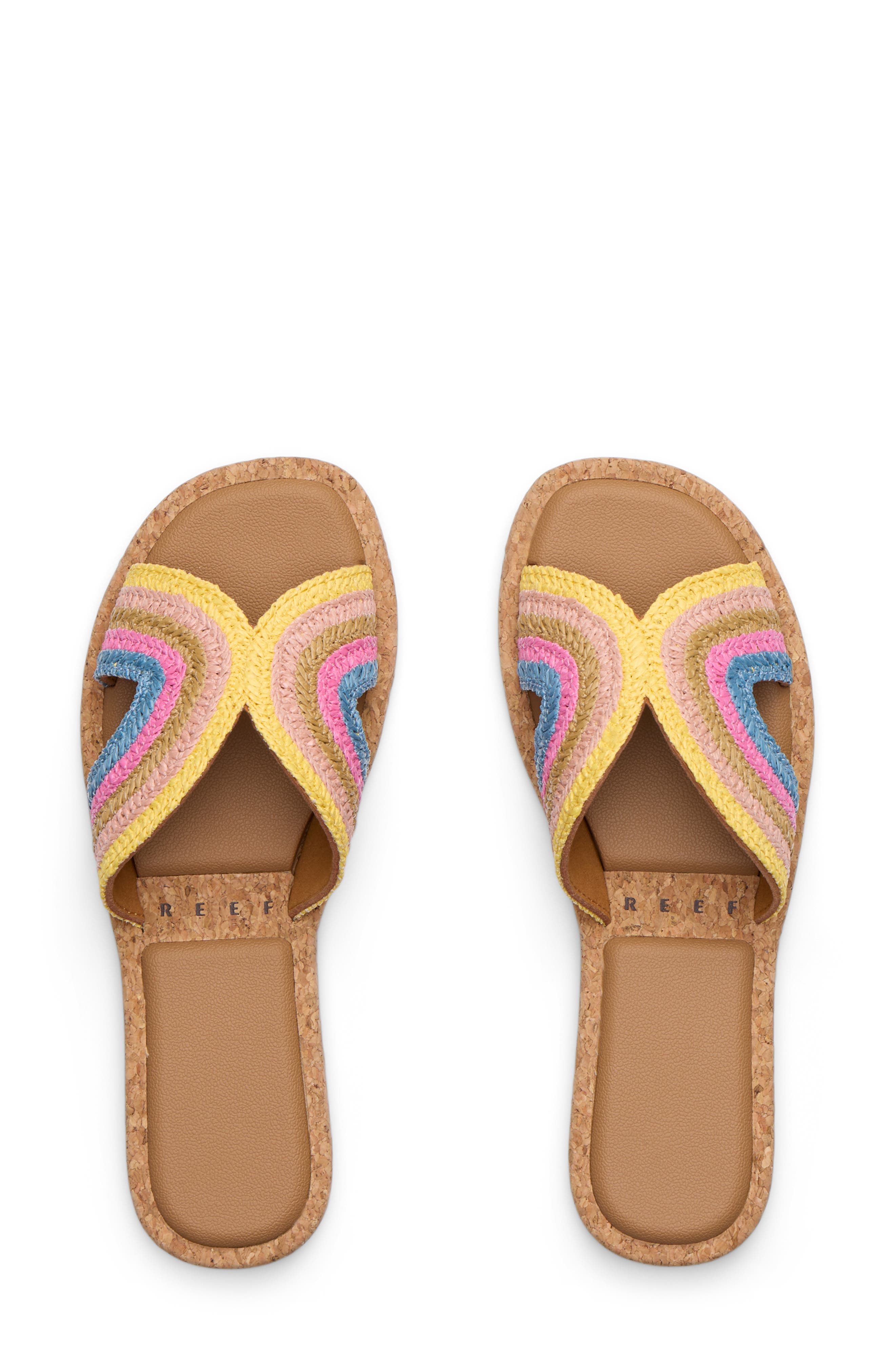 Reef Willow Woven Slide Sandal, Alternate, color, Sunset