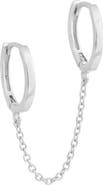 BY ADINA EDEN Double Huggie Chain Earring