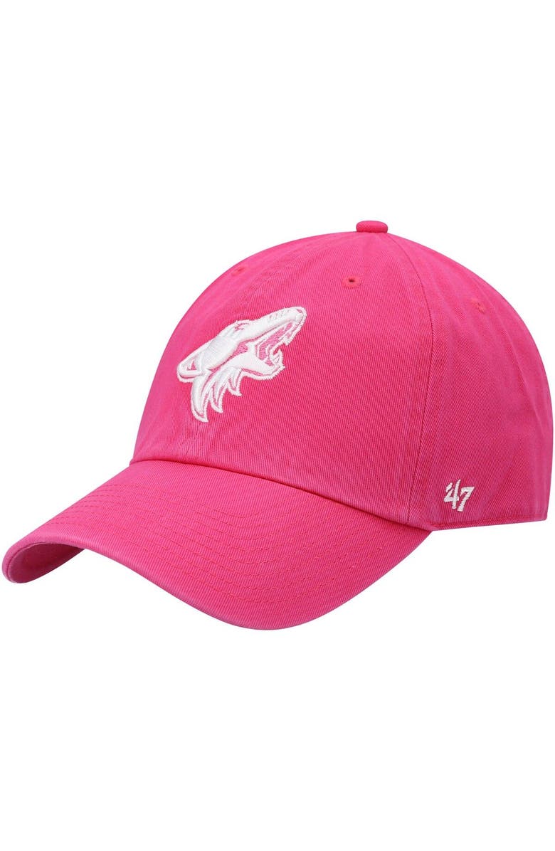 '47 Men's '47 Pink Arizona Coyotes Clean Up Adjustable Hat, Main, color, Pink