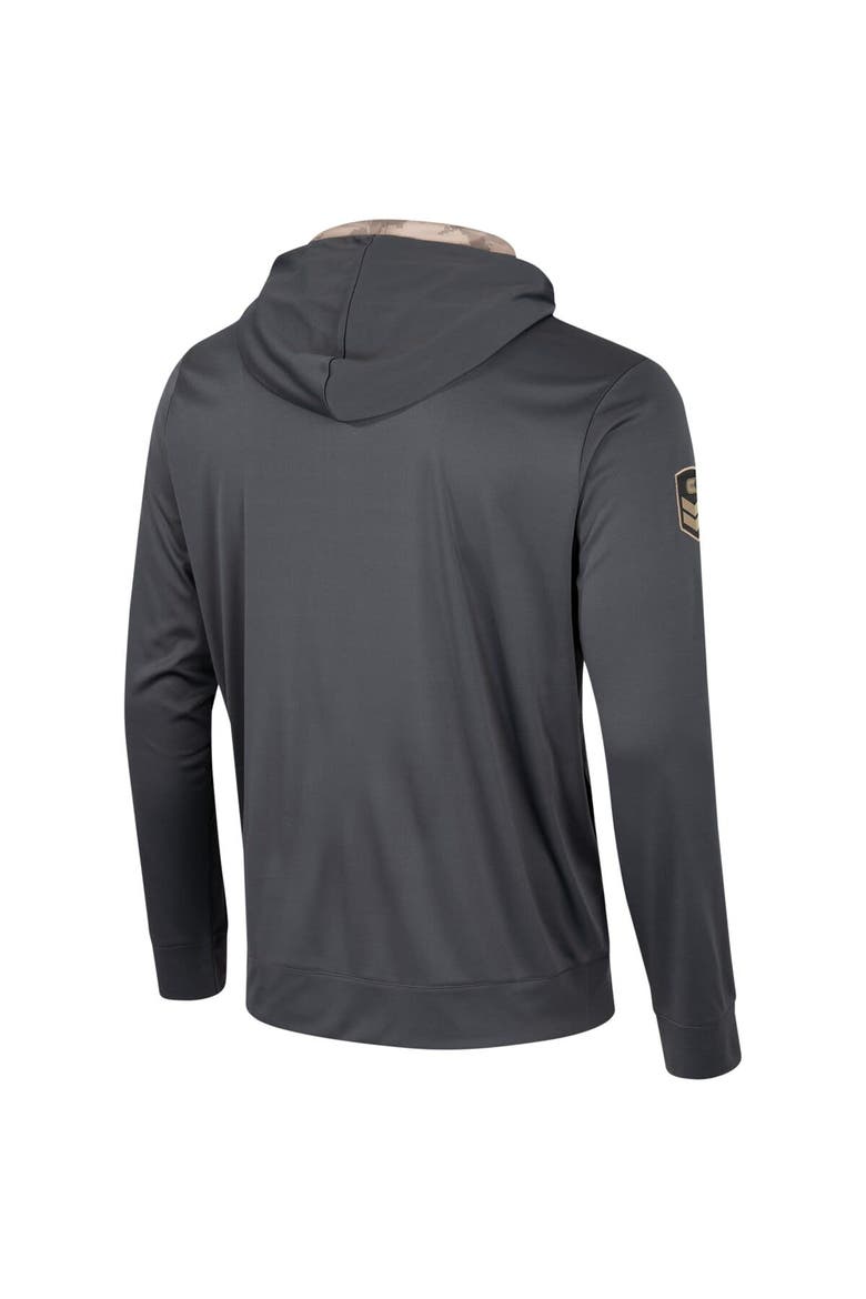 Men's Colosseum Charcoal Alabama Crimson Tide OHT Military Appreciation Long Sleeve Hoodie T-Shirt, Alternate, color, Charcoal