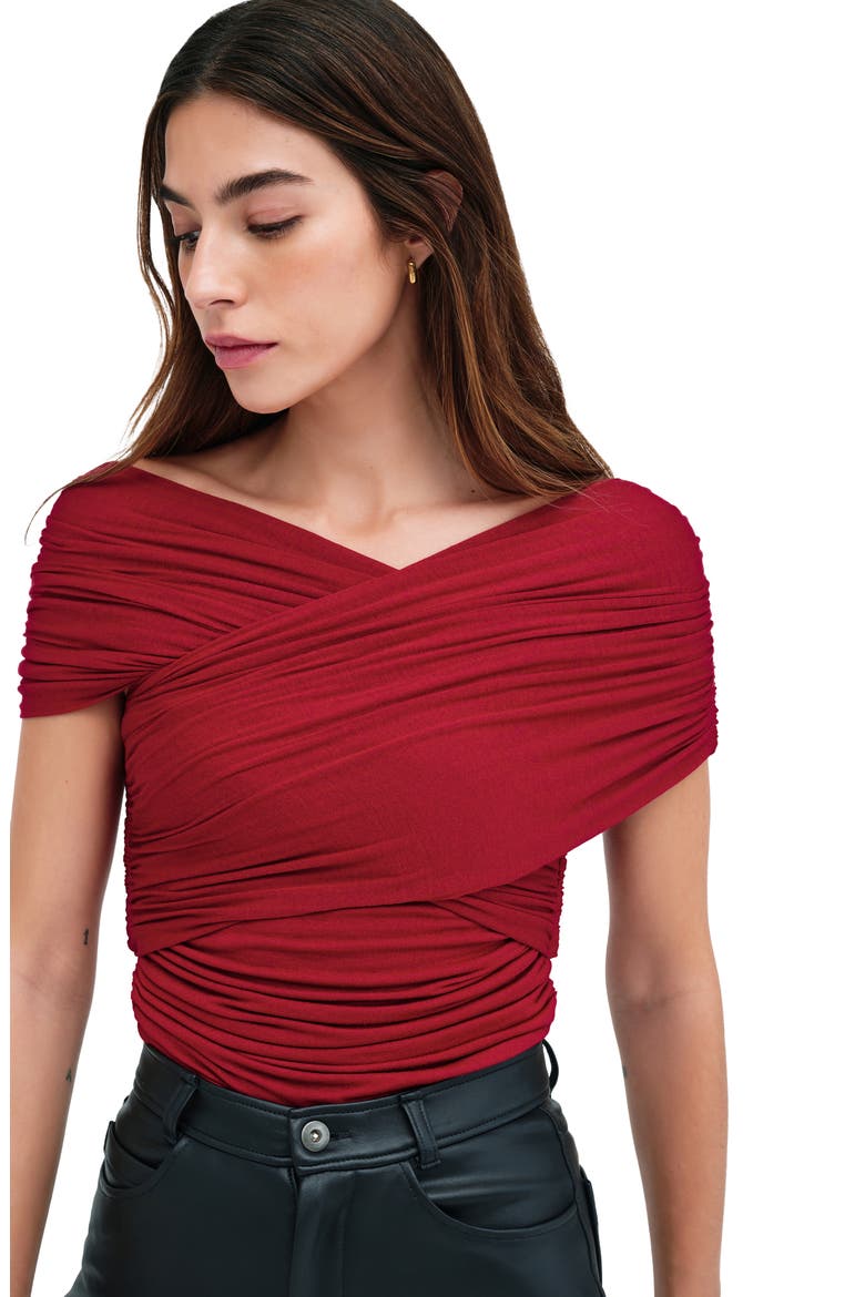 Alyssa Infinity Jersey Top, Alternate, color, RED