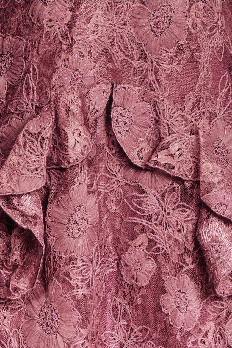 3D Lace Maxi, Alternate, color, Rosewood