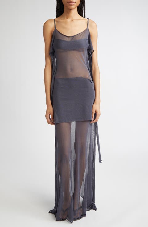 Zanic Paneled Sheer Maxi Dress