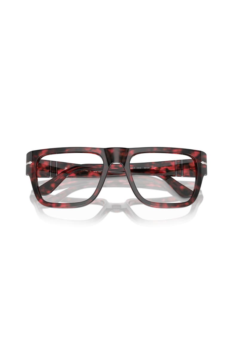 Persol 53mm Square optical glasses, Alternate, color, Tortoise
