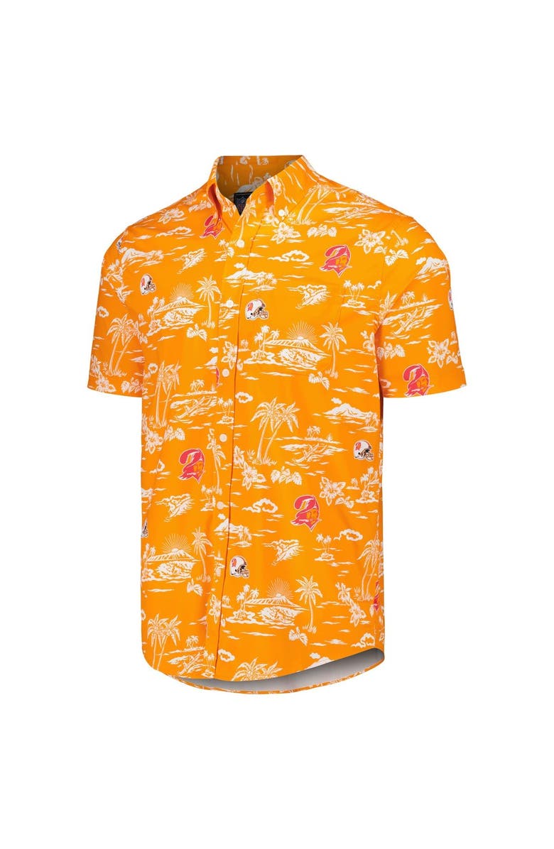 Reyn Spooner Men's Reyn Spooner Orange Tampa Bay Buccaneers Throwback Kekai Print Button-Up Shirt, Alternate, color, Orange
