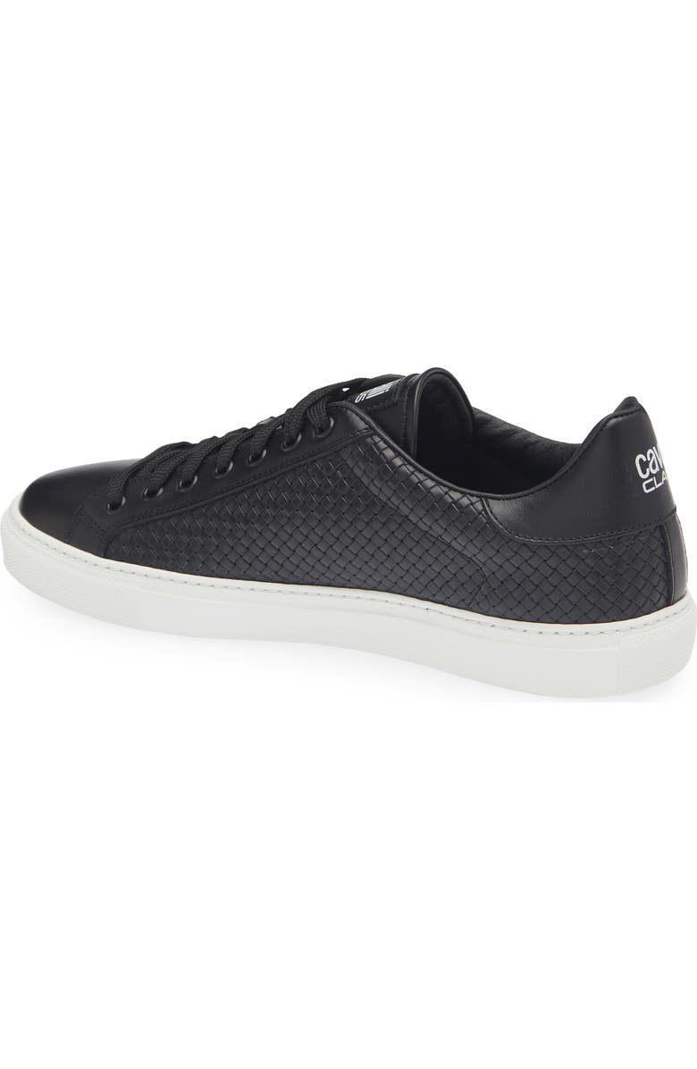 Roberto Cavalli Woven Low Top Sneaker, Alternate, color, Black