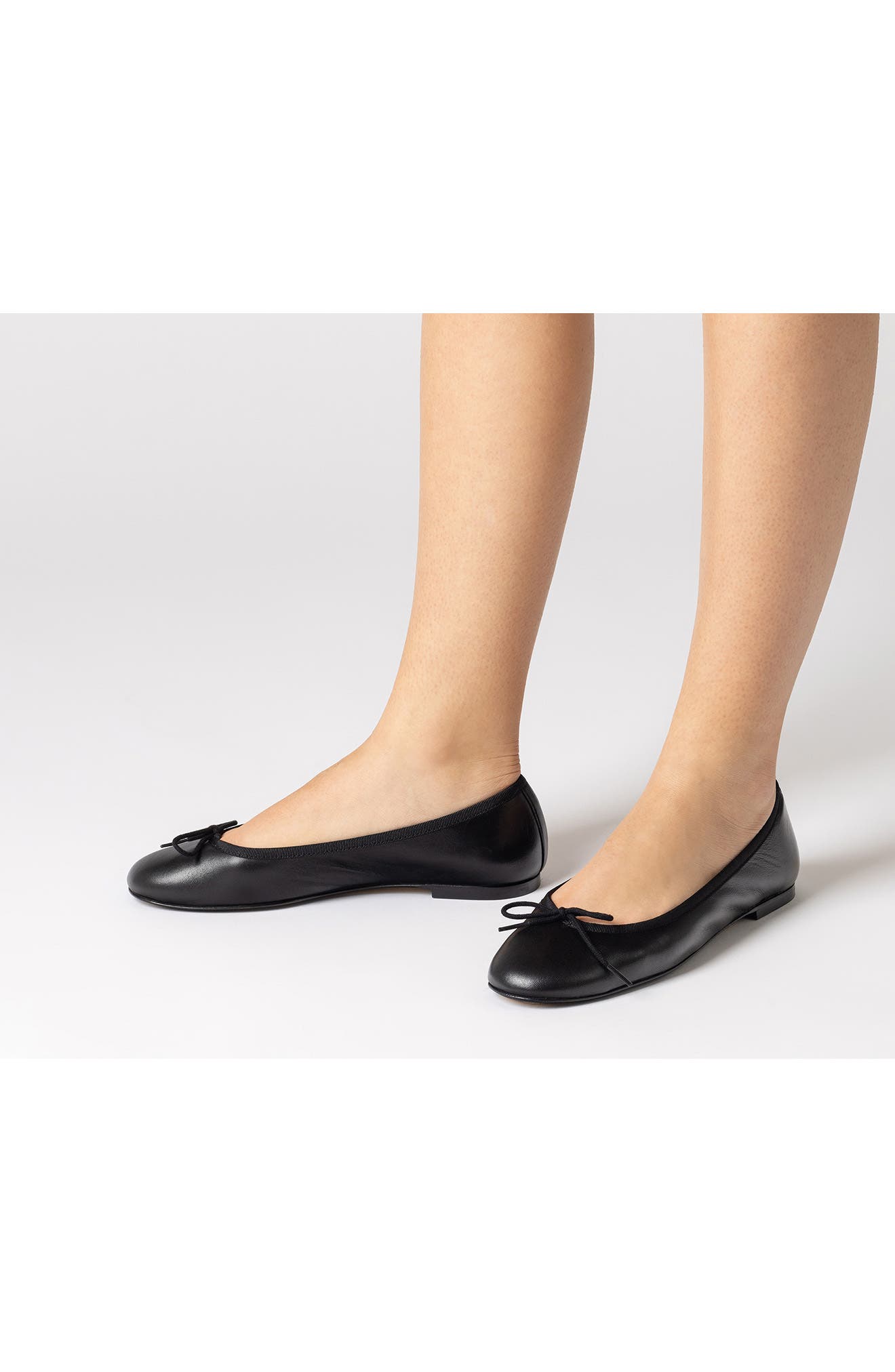 Jon Josef Barcelona Ballet Flat, Alternate, color, Black Leather