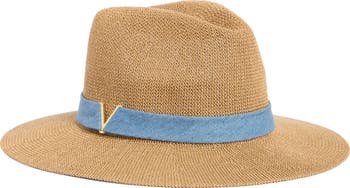 Packable Straw Knit Panama Hat