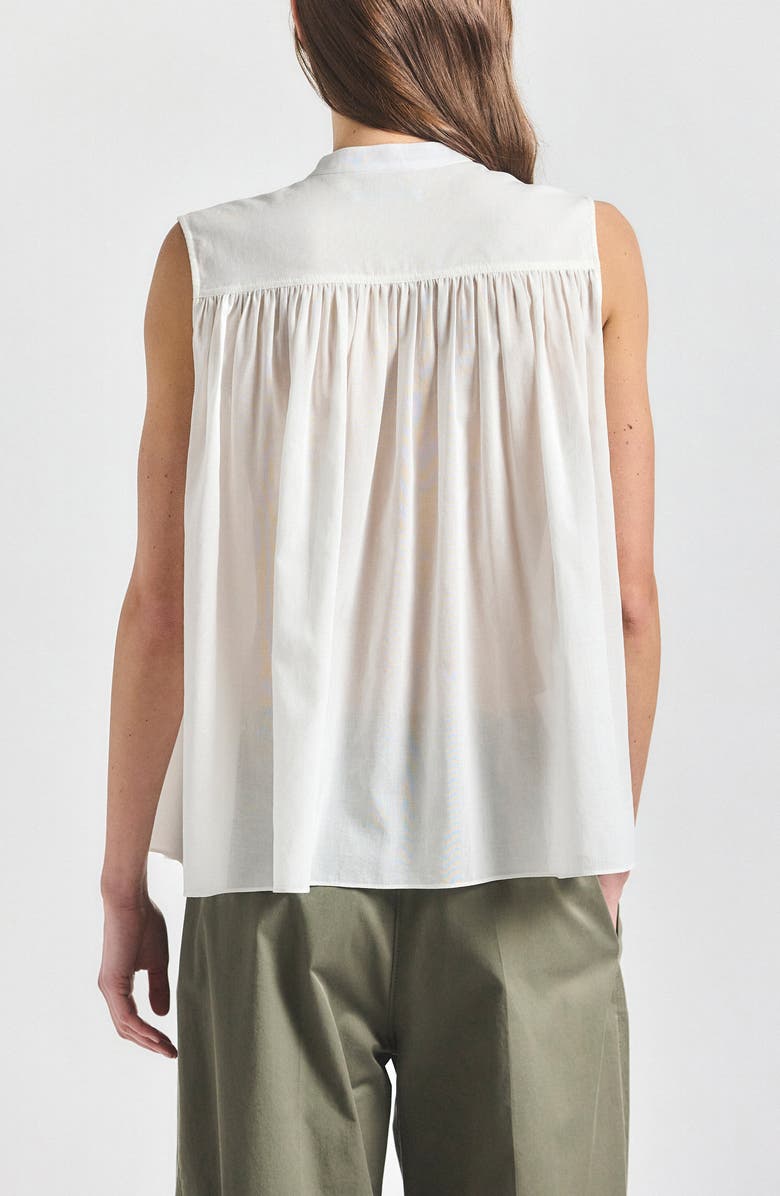Derek Lam 10 Crosby Chase Semisheer Sleeveless Top, Alternate, color, Marshmallow