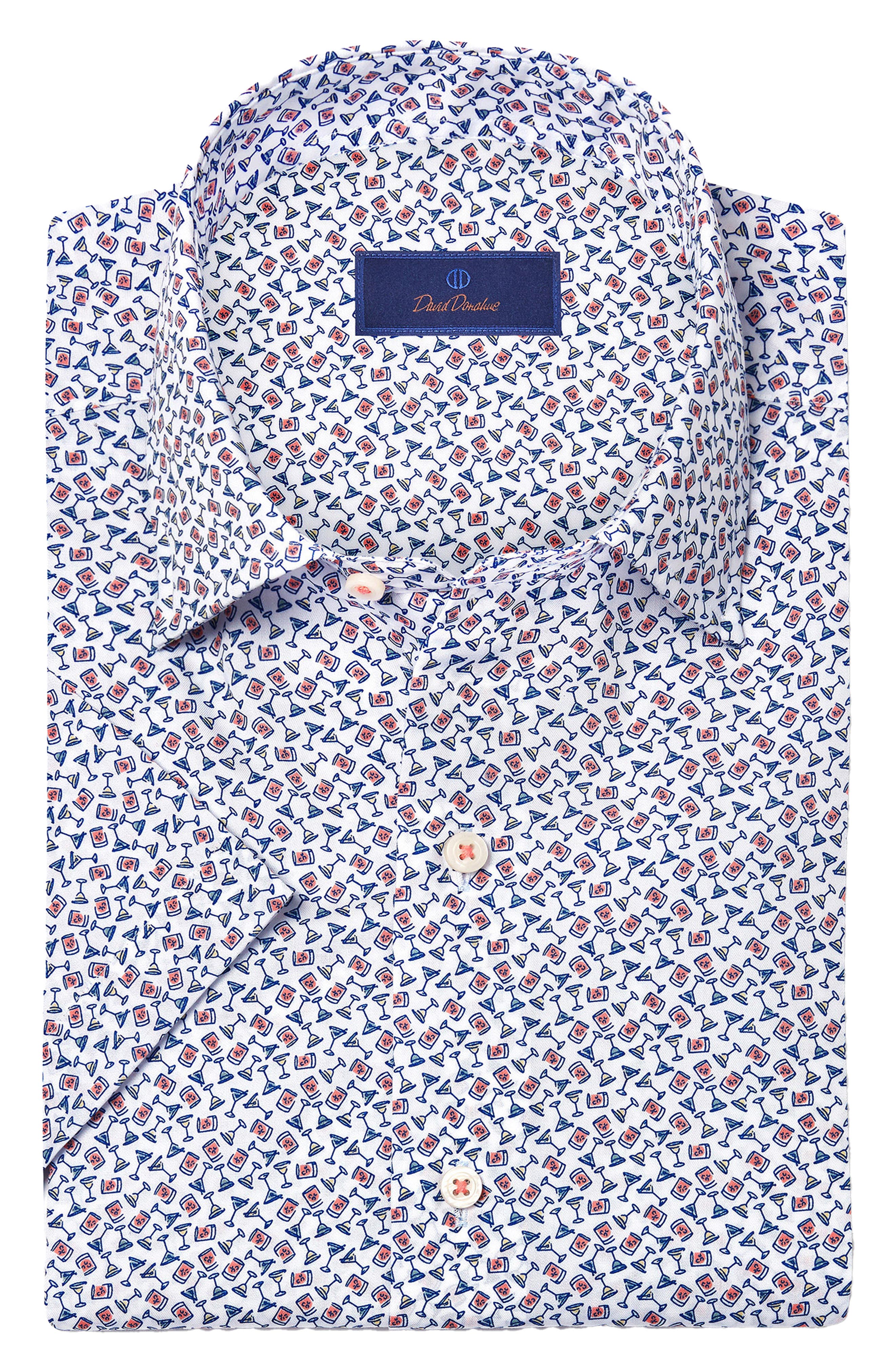 David Donahue Casual Short Sleeve Button-Up Shirt