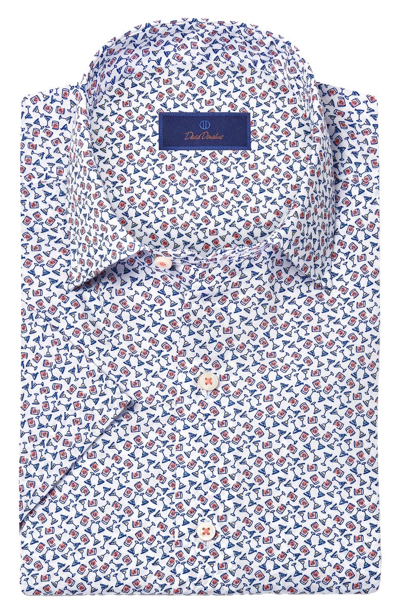 David Donahue Casual Short Sleeve Button-Up Shirt, Main, color,