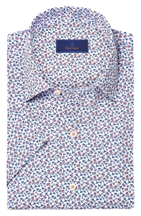 Casual Short Sleeve Button-Up Shirt