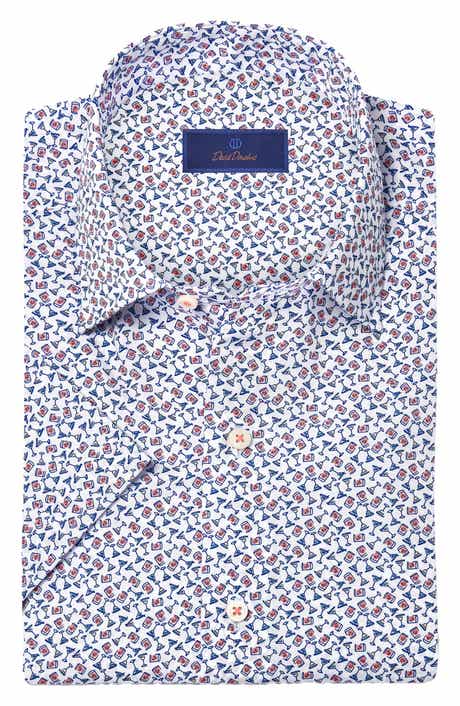 David Donahue Casual Short Sleeve Button-Up Shirt