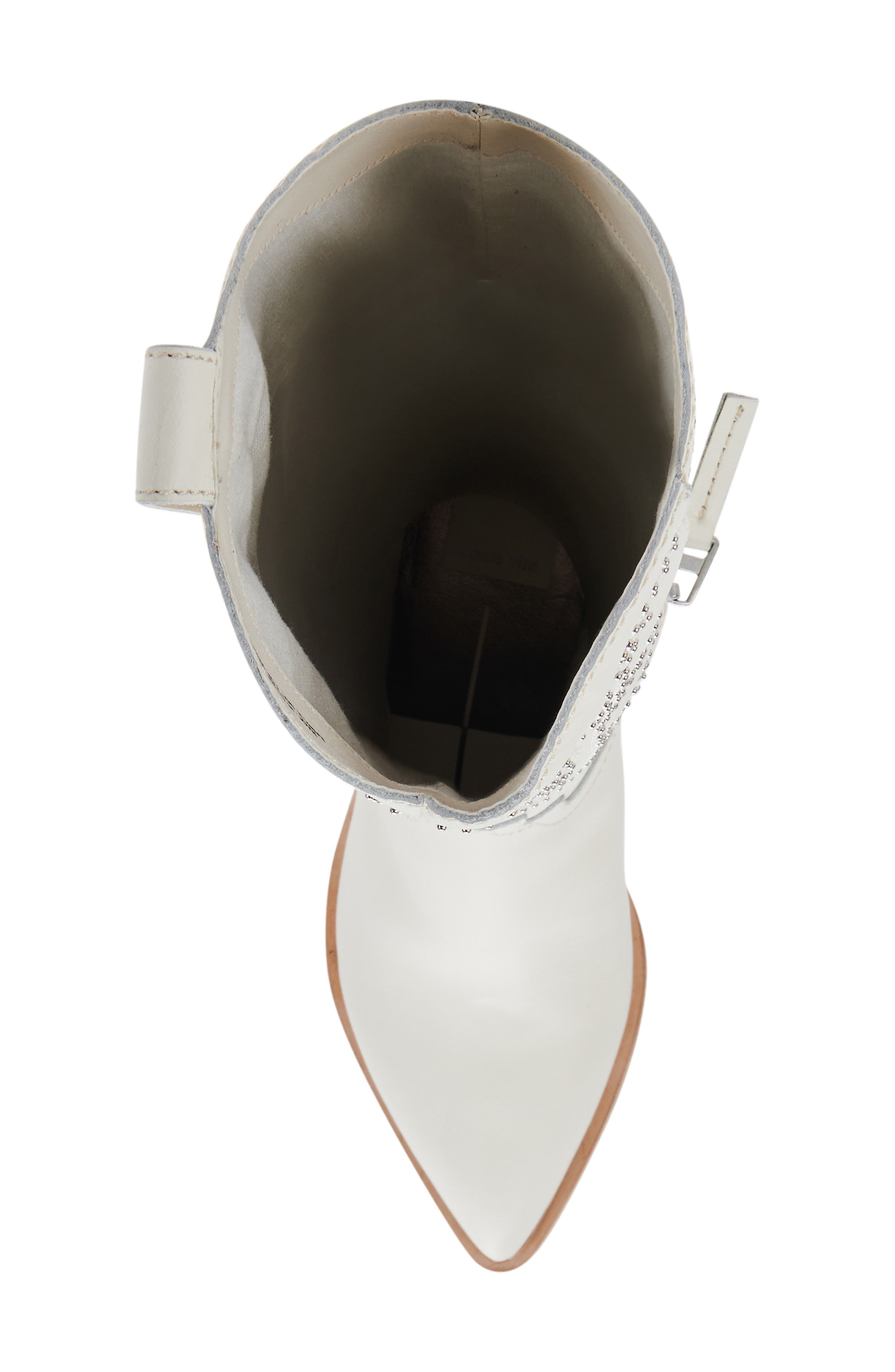 Solei Stud Western Boot, Alternate, color, OFF WHITE LEATHER