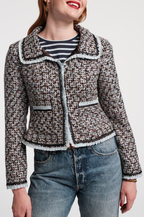 Frances Valentine Jessie Jacket Deco Tweed Poly Lurex In Multi