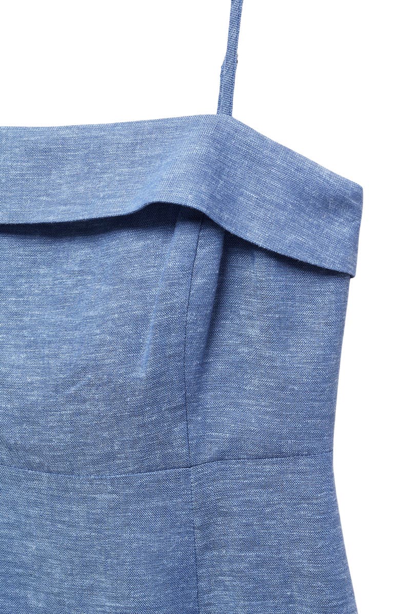 MANGO Linen Blend Midi Dress, Alternate, color,