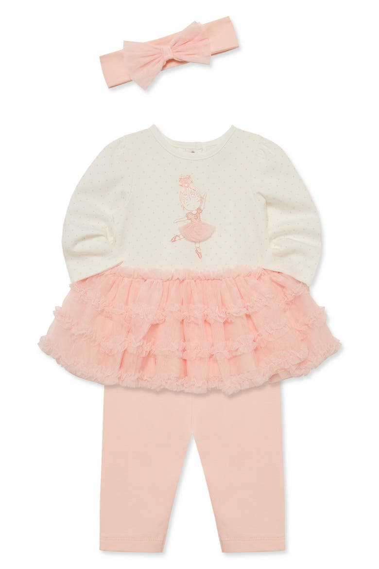Kids' Ballerina Tutu 3-Piece Set, Alternate, color, WHITE/ PINK