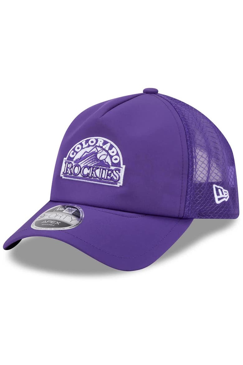 Men's New Era Purple Colorado Rockies 2026 Batting Practice Alternate Apex 9FORTY Adjustable Hat, Main, color, Purple