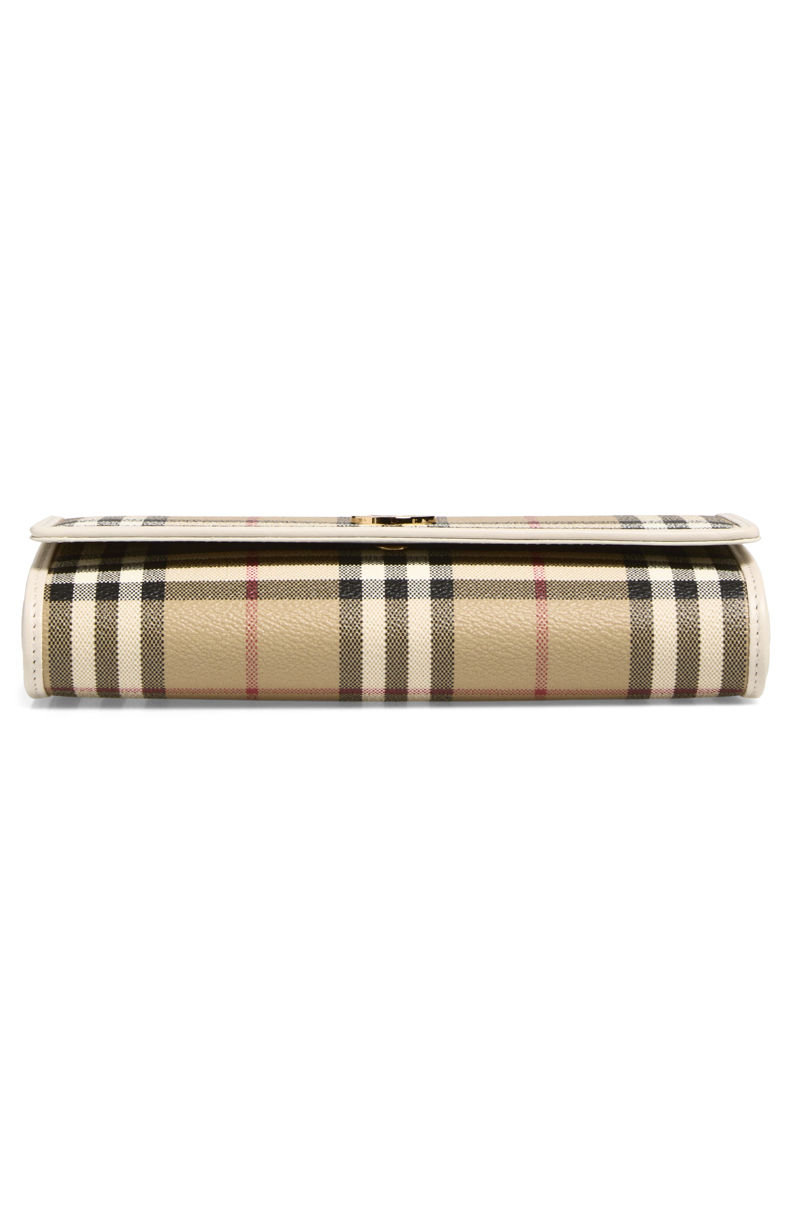 Check Chain Strap Wallet, Alternate, color, VNTG CHK/ SOAP