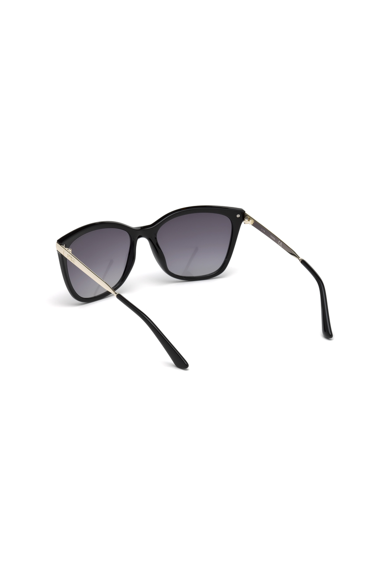 Soft Square Acetate Sunglasses, Alternate, color, Shiny Black / Gradient Smoke