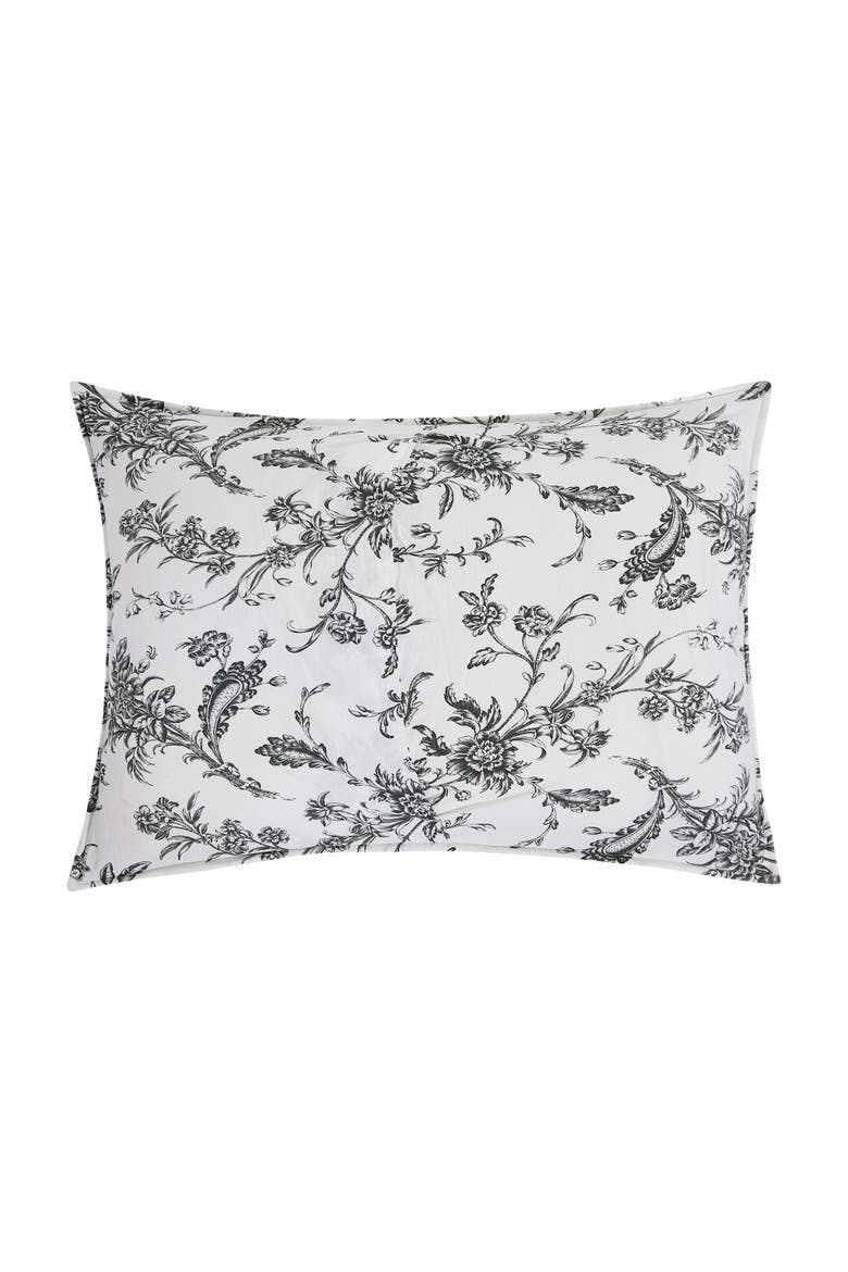 Bleighton Black Toile Cotton Quilt Set  - Reversible and Machine Washable, Alternate, color, Black